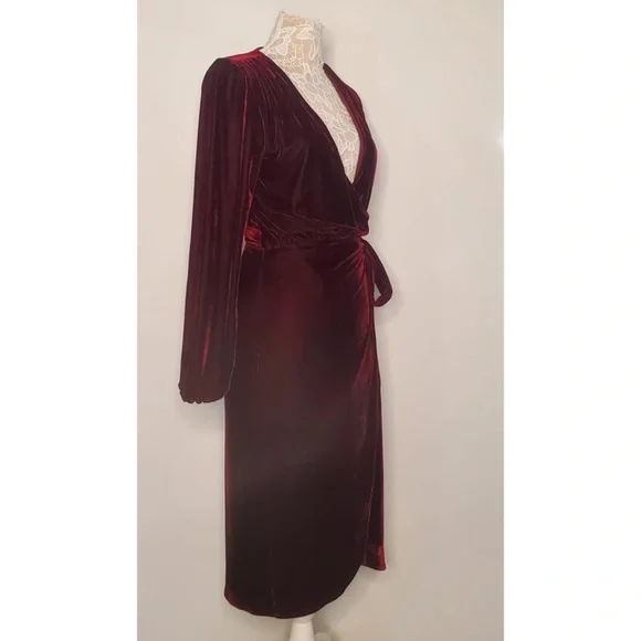 Lovers + Friends Adrianne Midi Dress in Wine Red - Picture 5 of 8